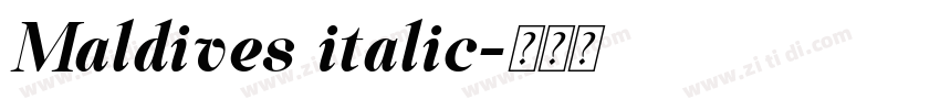 Maldives italic字体转换
